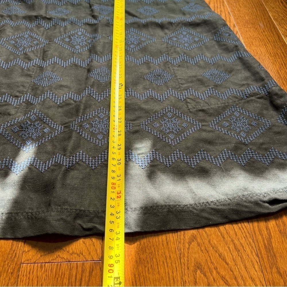 Aritzia Wilfred Black Navy Linen Trompette A-Line Sleeveless Shift Dress - Sz S - Picture 15 of 16